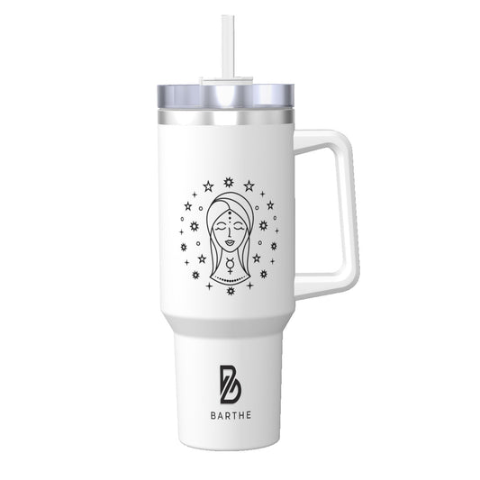 Virgo Zodiac Sign 40oz Stainless Steel Tumbler With Handle